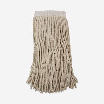 Boardwalk Cut-End Wet Mop Head, Premium Saddleback Head, Cotton Fiber, 24 oz., White, 12-Pack