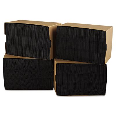 Image showing  2-Ply Beverage Napkins, 9-1/2 in. x 9-1/2 in., Black, 1,000 pc.