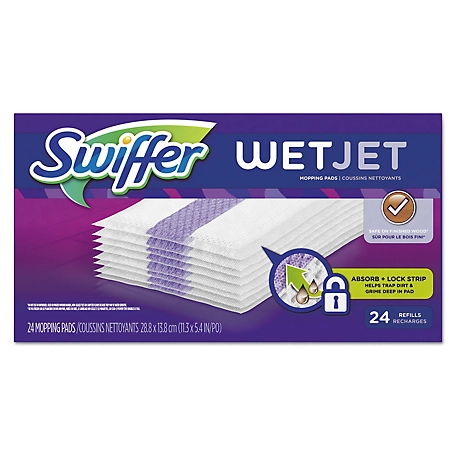 Swiffer WetJet System Refill Cloths, 11.3 in. x 5.4 in., White, 24-Pack