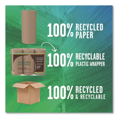 Image showing  Natural Unbleached 100% Recycled Paper Towel Rolls, 11 in. x 9 in., 30 ct.