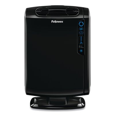 Fellowes HEPA and Carbon Filtration Air Purifier, 200-400 sq. ft. Coverage Area, Black