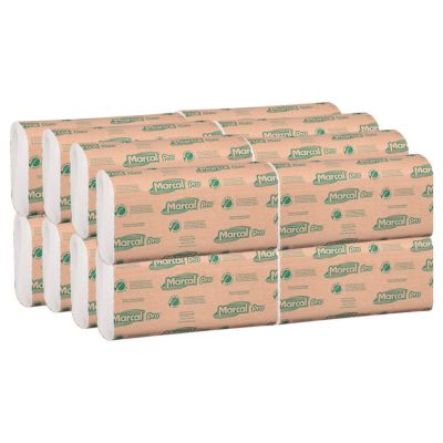 Image showing  100% Recycled Folded Paper Towels, 9 1/4 in. x 9 1/2 in., Multi-Fold, 16-Pack, 250 Towels/Pack