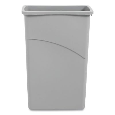 Boardwalk 23 gal. Slim Waste Container, Gray, Plastic