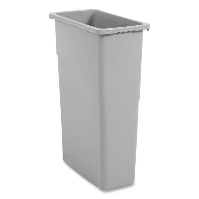 Image showing  23 gal. Slim Plastic Waste Container, Gray