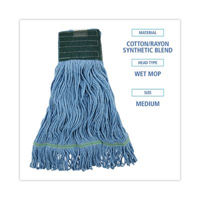 Image showing  Looped-End Mop Kit, Medium, 60 in. Metal/Polypropylene Handle, Blue, Yellow