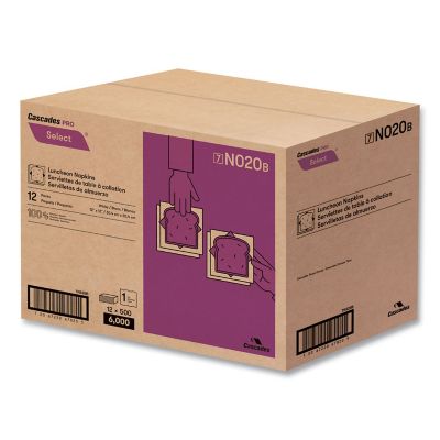Image showing  Select 1-Ply Luncheon Napkins, 11-1/4 in. x 12-1/2 in., White, 6,000 pc.
