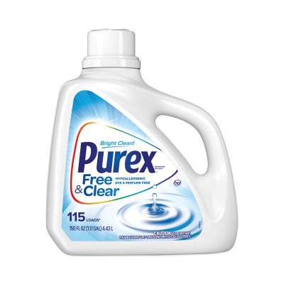 Purex Free and Clear Liquid Hypoallergenic Laundry Detergent, Unscented, 150 oz -  DIA05020