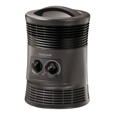 Honeywell 5,118 BTU 360-Surround Fan-Forced Heater, 9 in. x 9 in. x 12 in., Gray I like that there is a handle and the unit is cool to the touch