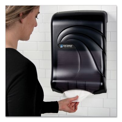 Image showing  Oceans Ultrafold Multi-Fold/C-Fold Paper Towel Dispenser, 11-3/4 in. x 6-1/4 in. x 18 in., Black