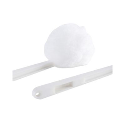 Image showing  Deluxe Toilet Bowl Mop, 10 in. Handle, 2 in. Head, Plastic, White, 25-Pack