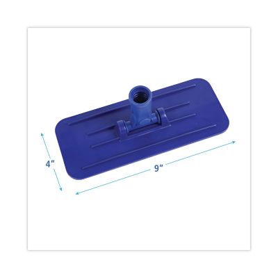 Image showing  Swivel Mop Pad Holder, Plastic, Blue, 4 in. x 9 in., 12-Pack