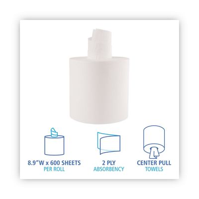 Image showing  Center-Pull Roll Towels, 2-Ply, 6 ct., 8.9 in. Wide