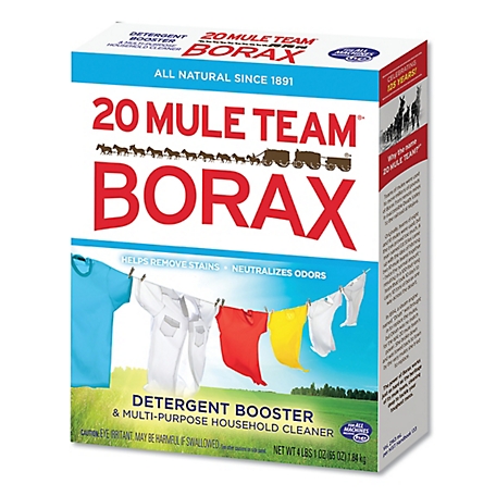 Dial 20 Mule Team Borax Laundry Detergent Booster, Powder, 4 lb., 6-Pack