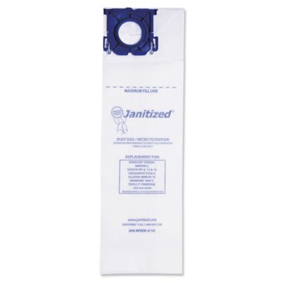 Janitized Vacuum Filter Bags, Designed to Fit Windsor Sensor S/S2/XP/Versamatic Plus, 100-Pacl