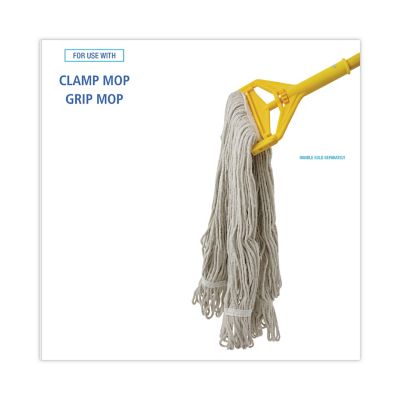 Image showing  Pro Loop Web/Tail-Band Wet Mop Head, Cotton, 12-Pack