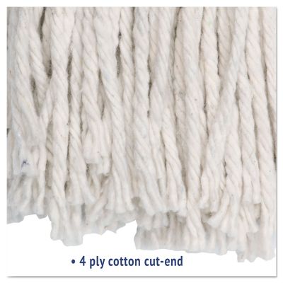 Image showing  Premium Cut-End Wet Mop Head, Cotton, 24 oz., White, 12-Pack