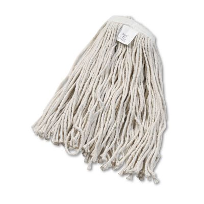 Boardwalk Cut-End Wet Mop Head, Cotton #20, White, 12-Pack