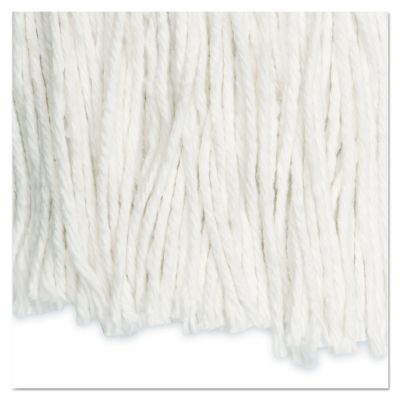 Image showing 7 th Boardwalk Cut-End Wet Mop Head, Rayon #24, White, 12-Pack