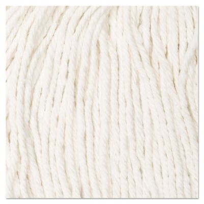 Image showing 9 th Boardwalk Cut-End Wet Mop Head, Rayon #24, White, 12-Pack