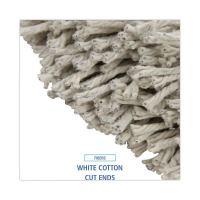 Image showing  Cut-End Wet Mop Head, Cotton #32, White, 12-Pack