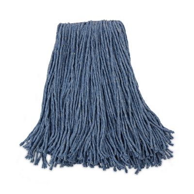 Boardwalk Mop Head, Standard Head, Cotton and Synthetic Fiber, Cut-End, #20, Blue, 12-Pack