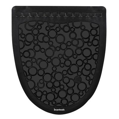 Boardwalk Odor-Neutralizing Urinal Mat 2.0 Set, Rubber, Black, 17.5 in. x 20 in., 6 pc.