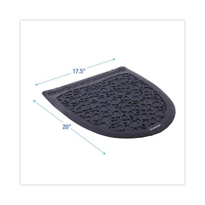 Image showing  Odor-Neutralizing Rubber Urinal Mats 2.0, 17.5 in. x 20 in., Black, 6-Pack