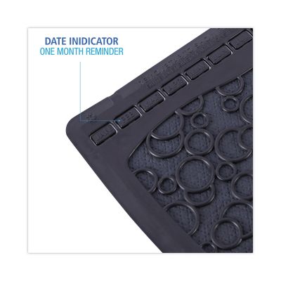 Image showing  Odor-Neutralizing Rubber Urinal Mats 2.0, 17.5 in. x 20 in., Black, 6-Pack