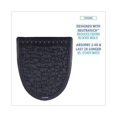 Image showing  Odor-Neutralizing Rubber Urinal Mats 2.0, 17.5 in. x 20 in., Black, 6-Pack