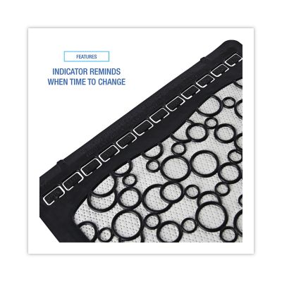 Image showing  17.5 in. x 20 in. Urinal Mat 2.0, Rubber, Black/White, 6 pc., BWKUMBW