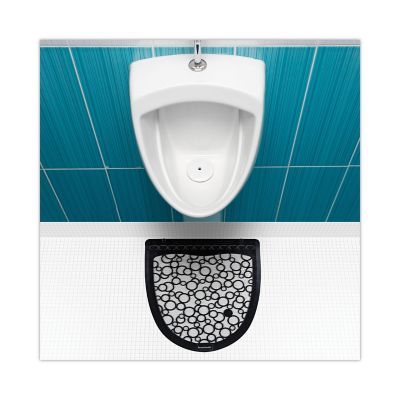 Image showing  17.5 in. x 20 in. Urinal Mat 2.0, Rubber, Black/White, 6 pc., BWKUMBW