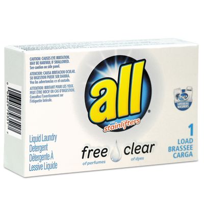 All Free Clear High-Efficiency Liquid Laundry Detergent, Unscented, 1.6 oz., 100-Pack