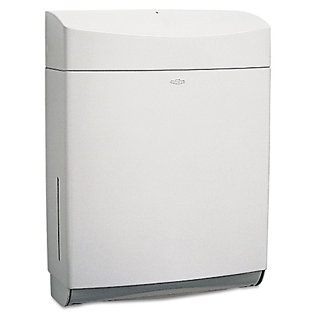Bobrick Matrix Series Surface-Mounted Paper Towel Dispenser, ABS, Gray, 400 C-Fold Capacity, 525 Multi-Fold Capacity