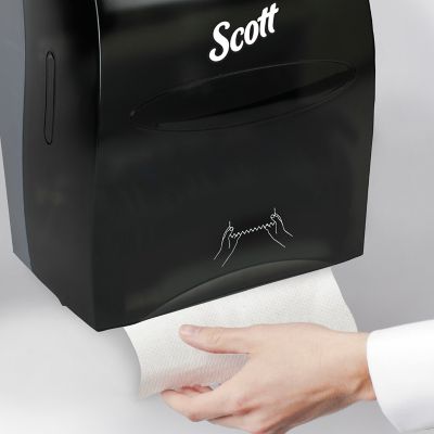 Image showing  Essential Manual Hard Roll Paper Towel Dispenser, 13.06 in. x 11 in. x 16.94 in., Black
