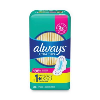 Always Ultra Thin Pads, Regular, 36 pk., 6 Packs pk., PGC30656