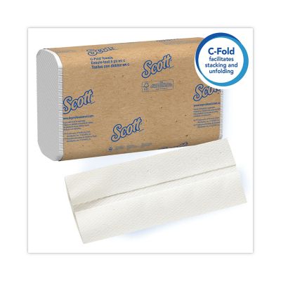 Image showing  Essential C-Fold Paper Towels, Absorbency Pockets, 10-1/8 in. x 13-3/20 in., White, 12 ct.