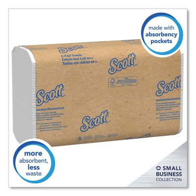 Scott Essential C-Fold Paper Towels, Convenience Pack, 10-1/8 in. x 13-3/20 in., White, 9 ct.