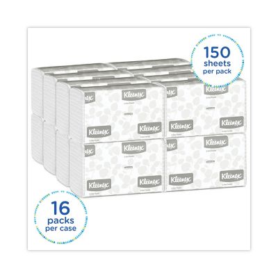 Image showing  C-Fold Paper Towels, 10-1/8 in. x 13-3/20 in., White, 150/Pack, 16 Packs/Carton
