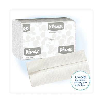 Image showing 5 th Kleenex C-Fold Paper Towels, 10-1/8 in. x 13-3/20 in., White, 150/Pack, 16 Packs/Carton