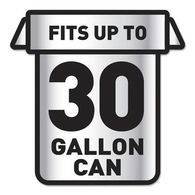 Image showing  30 gal. ForceFlex Plus Large Drawstring Trash Bags, 1.05 mil, 30 in. x 32 in., Black, 70 ct.