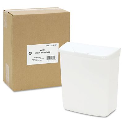 Image showing  1 gal. Wall-Mounted Sanitary Napkin Receptacle, White