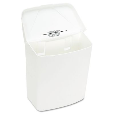 Image showing  1 gal. Wall-Mounted Sanitary Napkin Receptacle, White