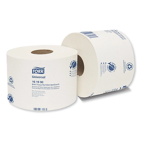 Tork Universal Bath Tissue Roll with Opticore, Septic Safe, 2-Ply, White, 36-Pack, 865 Sheets/Roll