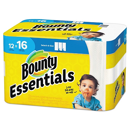 Bounty Essentials Select-A-Size Paper Towels, 2-Ply, 12 ct., PGC74682