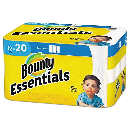 Bounty Essentials Select-A-Size Paper Towels, 2-Ply, 12 ct., PGC74647