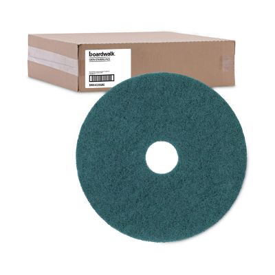 Image showing  Heavy-Duty Scrubbing Floor Pads, 20 in., Green, 5-Pack