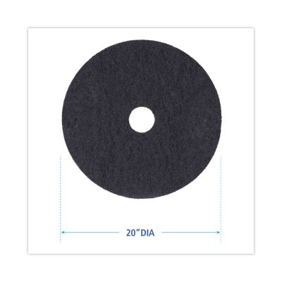 Image showing  Stripping Floor Pads, Black, 5-Pack, 20 in.