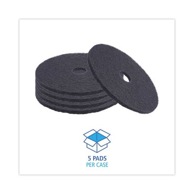 Image showing  Stripping Floor Pads, Black, 5-Pack, 20 in.