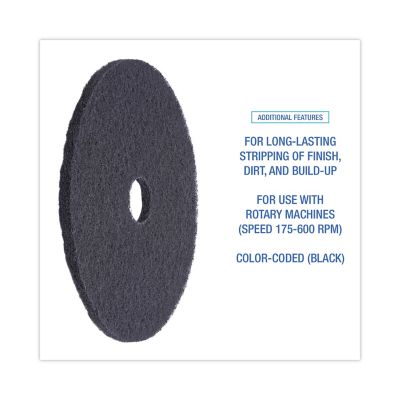 Image showing  Stripping Floor Pads, Black, 5-Pack, 20 in.