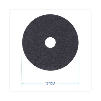 Image showing  17 in. Stripping Floor Pads, Black, 5-Pack